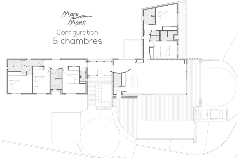 Villa Mare Monti - Plan 5 chambres