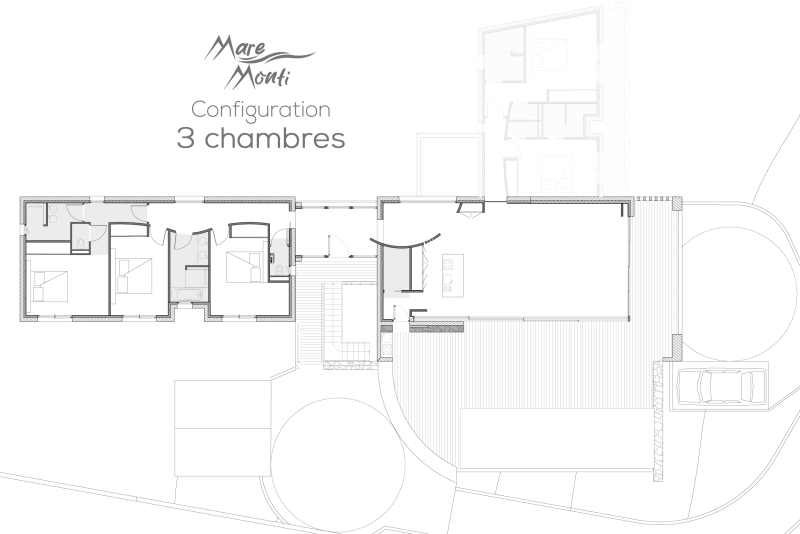 Villa Mare Monti - Plan 3 chambres
